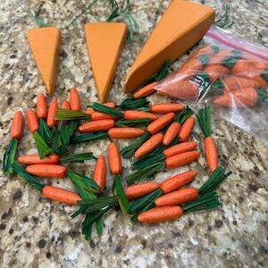 Festive Orange and Green Carrot Decorations